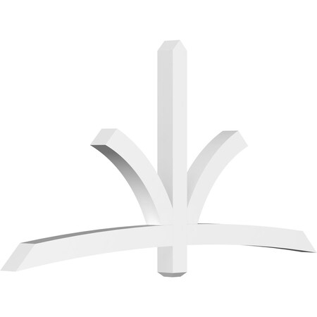 Ekena Millwork Davenport Architectural Grade PVC Gable Bracket, 84"W x 42"H x 4"D x 4"F, 12/12 Pitch GBP084X42X0404DAV00